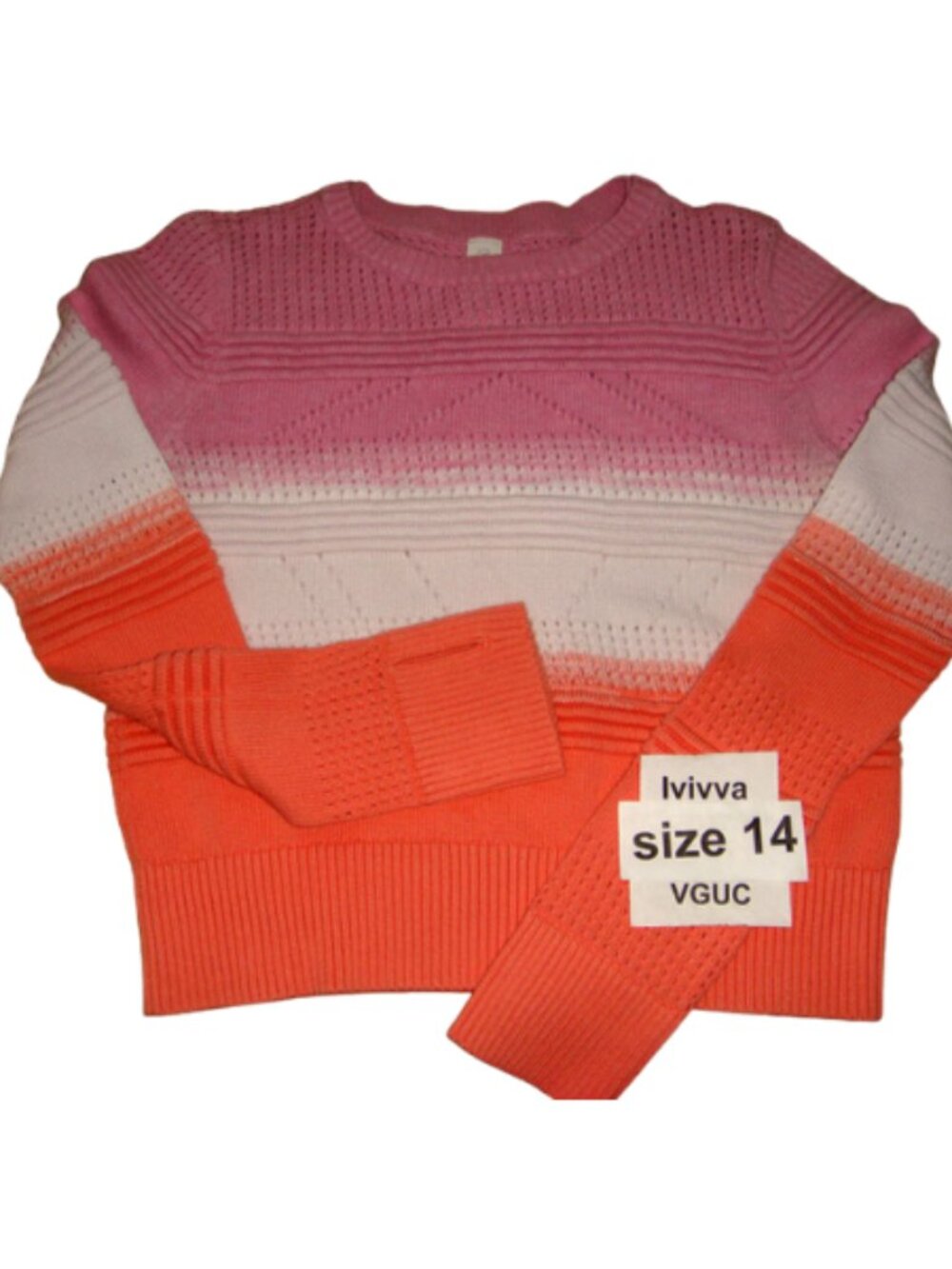 Ivivva Girl by Lululemon 🍋Calm After Practice Sweater thumbholes size 14